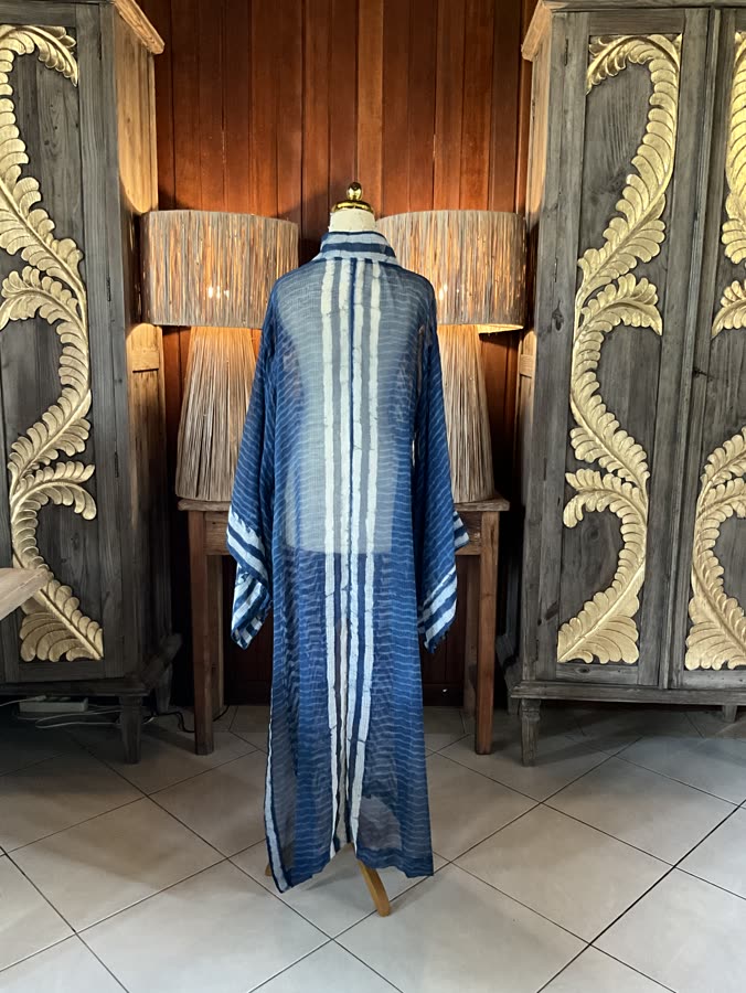 The Indigo Wave Kimono, back