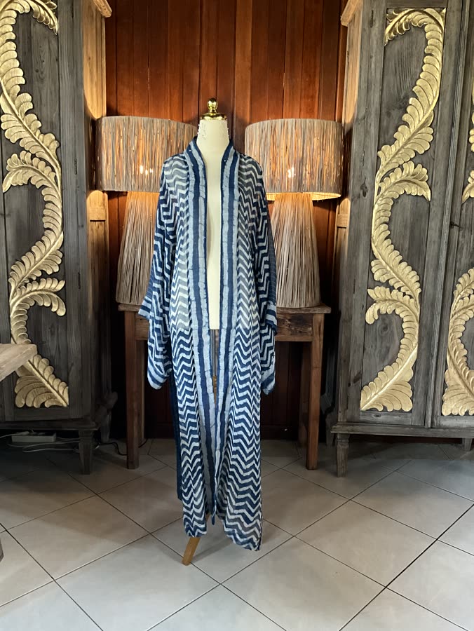 The Indigo Wave Kimono, front