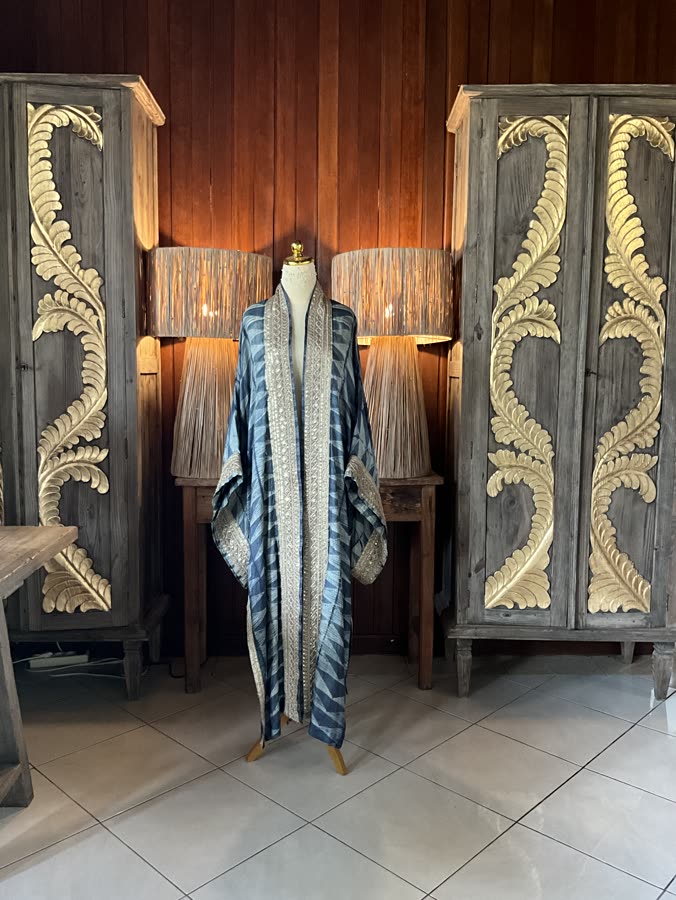 The Slate Triangle Kimono, front