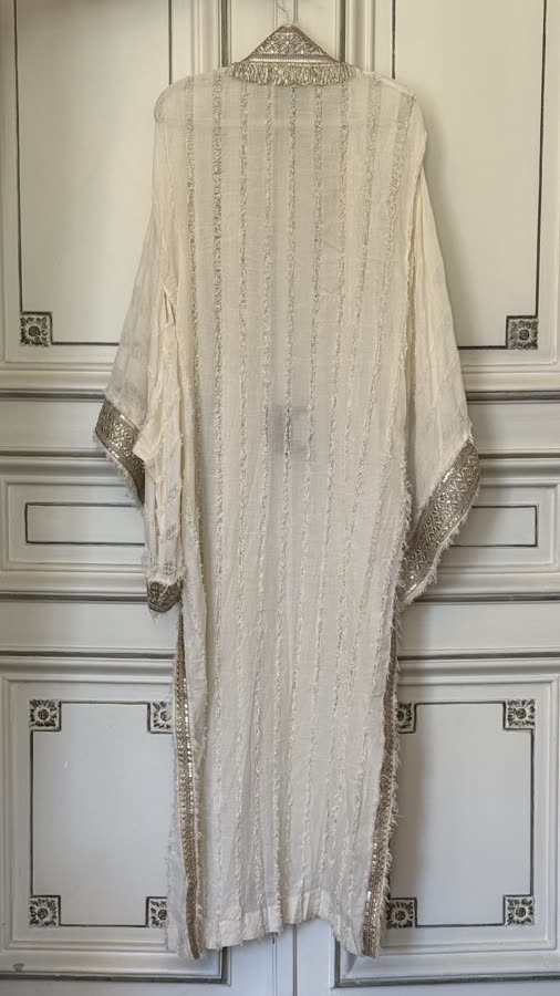 The Ivory Lace Border Kimono, back