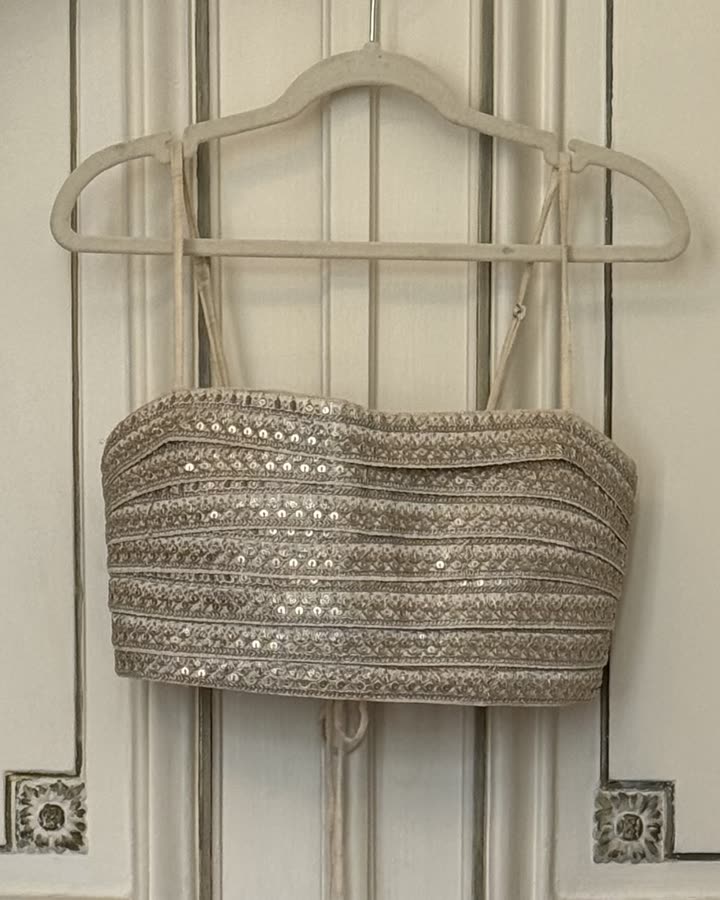 The Ivory Mirror Bralette II, front