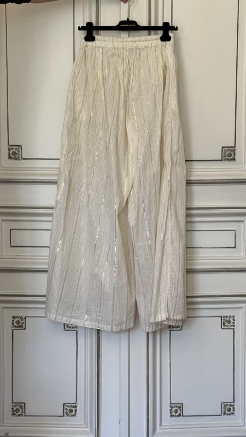 The Ivory Shimmer Pant, back