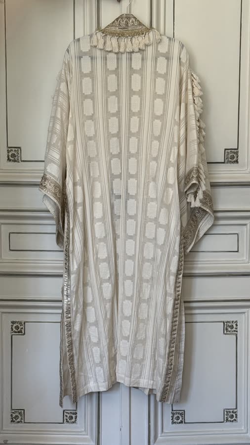 The Ivory Tassel Shoulder Kimono, back