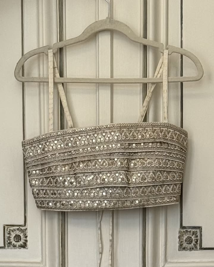 The Ivory Mirror Bralette III, front