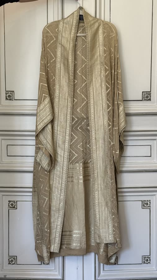 The Sand Chevron Kimono, front