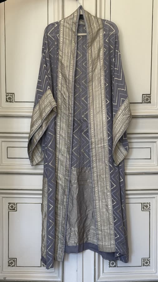 The Lavender Chevron Kimono, front