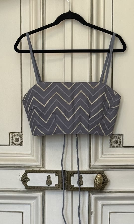 The Lavender Chevron Bralette, front