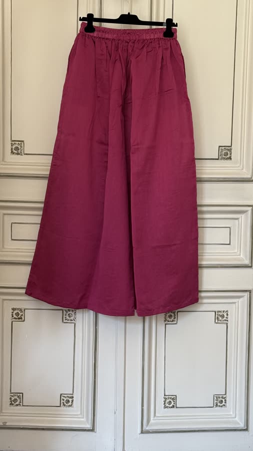 The Fuchsia Wide Pant, front