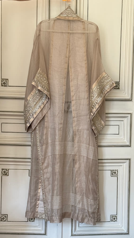The Taupe Veil Kimono, back
