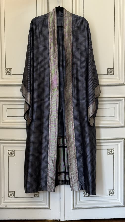 The Twilight Chevron Kimono, front
