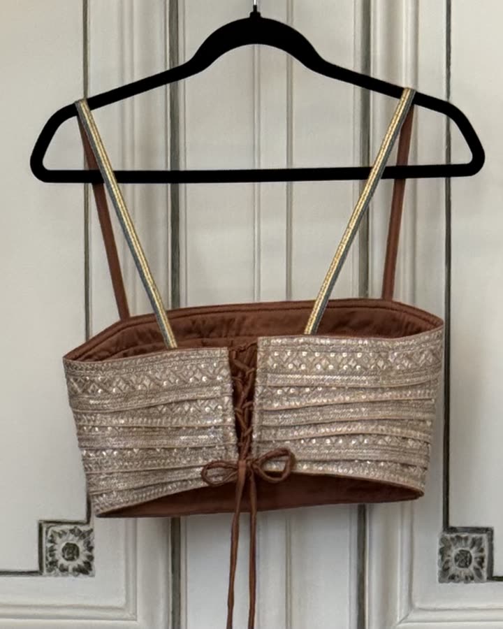 The Rose Gold Mirror Bralette, back