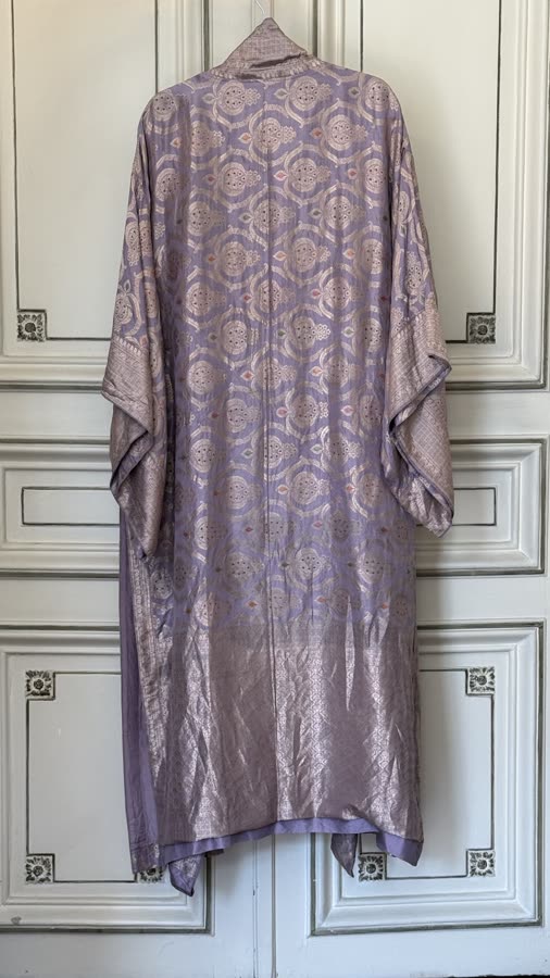 The Lilac Brocade Kimono, back