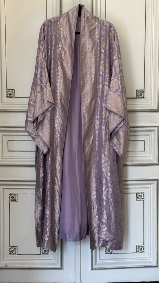 The Lilac Brocade Kimono, front