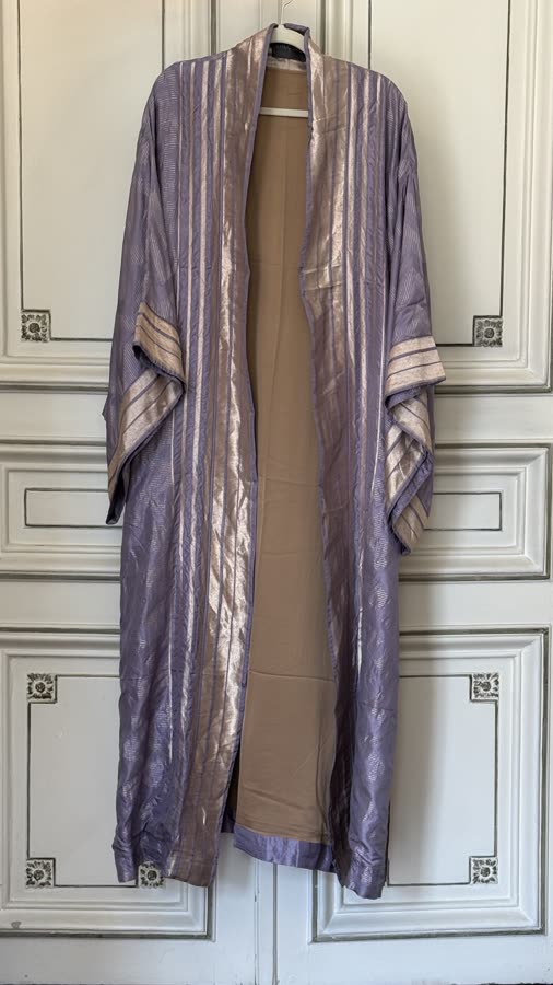 The Lilac Stripe Kimono, front