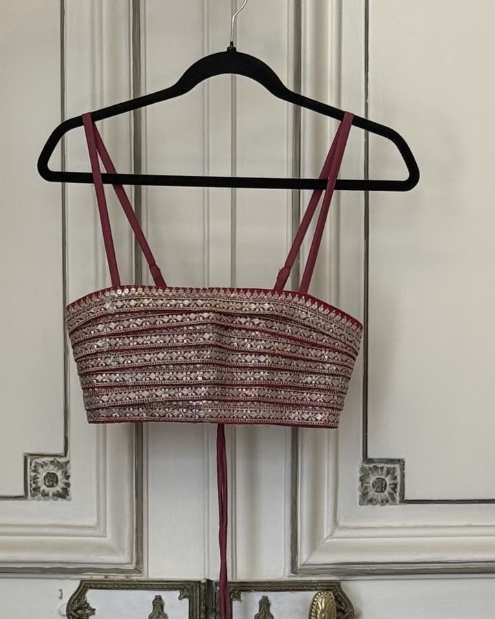 The Garnet Mirror Bralette I, front