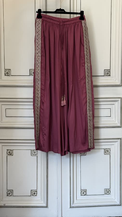 The Garnet Banded Pant, front