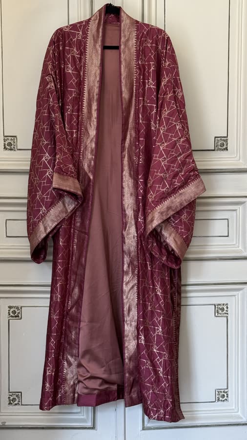The Garnet Brocade Kimono, front