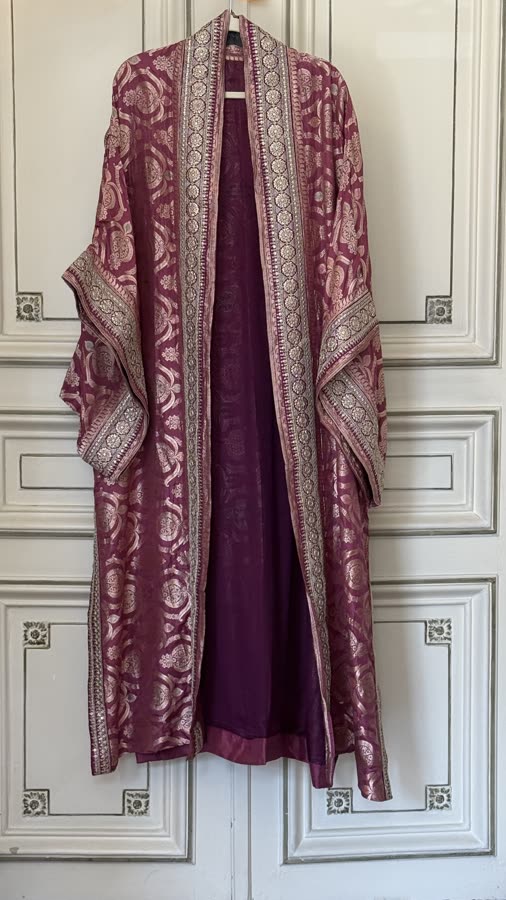 The Raspberry Ogee Kimono, front