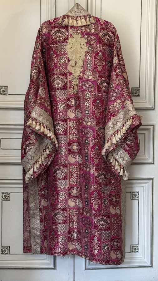 The Magenta Tassel Kimono, back