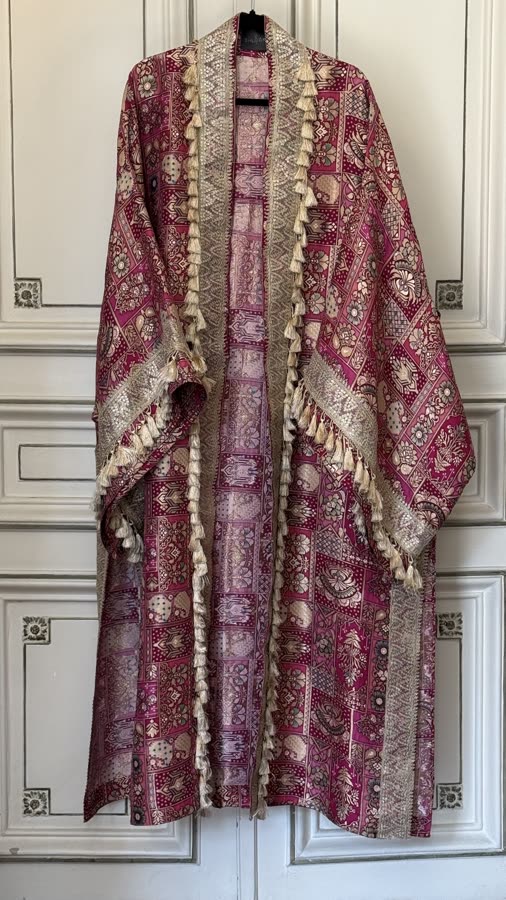 The Magenta Tassel Kimono, front